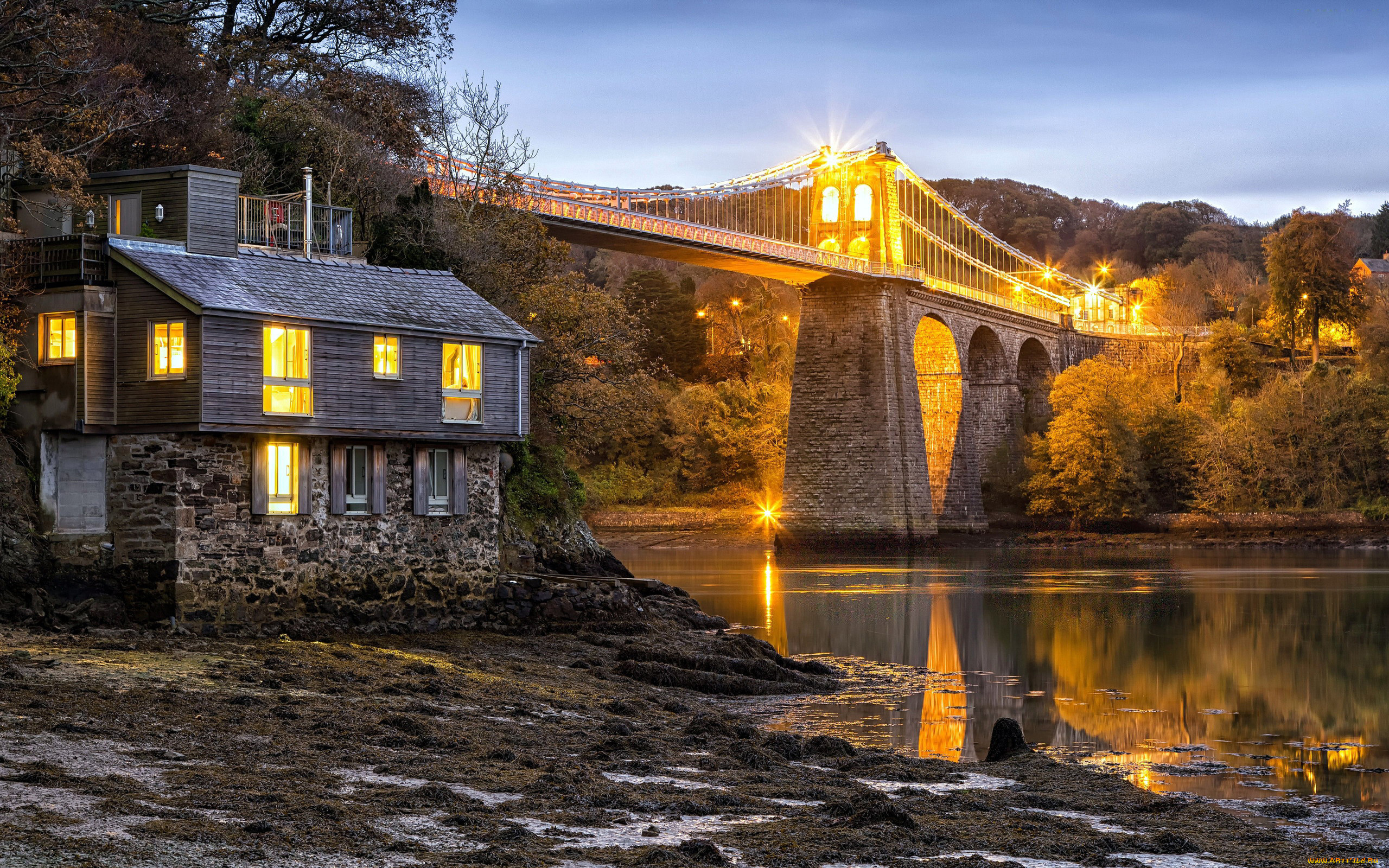 menai suspension bridge, wales, , - , menai, suspension, bridge